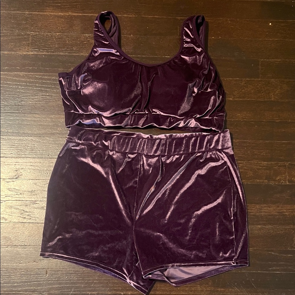 torrid Velvet Purple Sleepwear Set Top 3X, Bottoms 2X